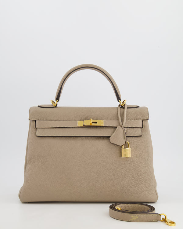 Hermes Kelly Sellier 28 Bag Vert Anglais Epsom Leather with Gold Hardware