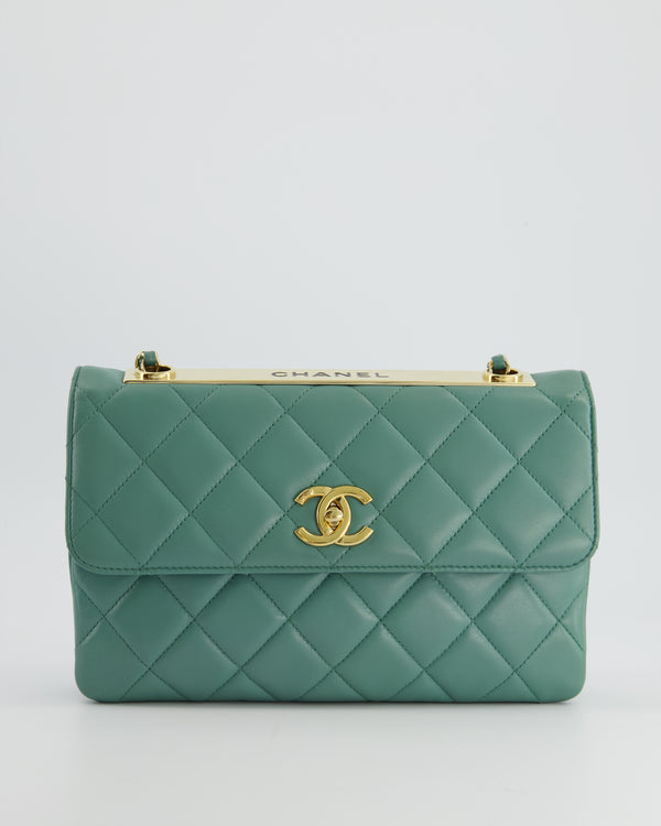 Chanel Snack skin Small Trendy CC Flap Dual Handle Bag Light Green –  STYLISHTOP