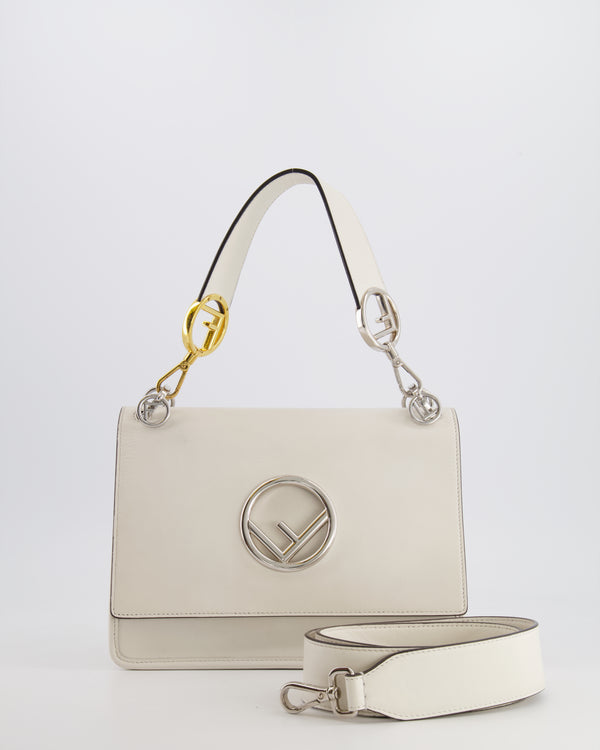 Fendi Roma Flat Pouch Large - Light grey leather pouch