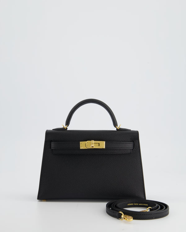 Hermès Kelly Sellier Mini II Epsom Chai gold HW. Price upon