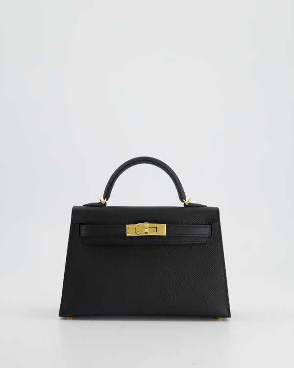 Hermes Birkin Sellier Bag 25cm Black Epsom Gold Hardware