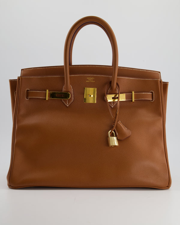 Hermès 3 En 1 Birkin 30 Gold Barenia Faubourg and Toile with Gold Hard