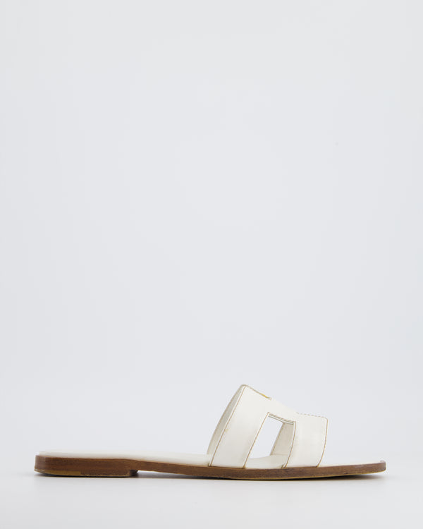 Replica Hermes Oran Slide Sandals In Vert Amande Ostrich Leather