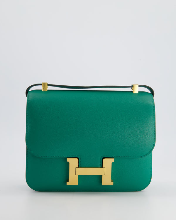 Hermes Constance Wallet with Chain Togo Leather Gold Hardware In