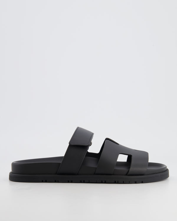 Marsell Shoe Size 38.5 Black Leather T Strap Flatform Slingback Sandals