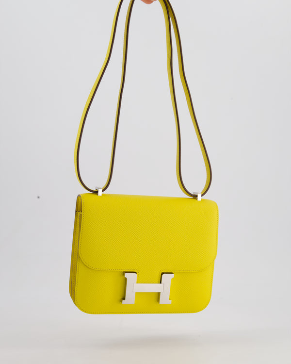 Hermès Constance III Mini 18cm Miroir Bag in Jaune De Naples Epsom Leather with Palladium Hardware