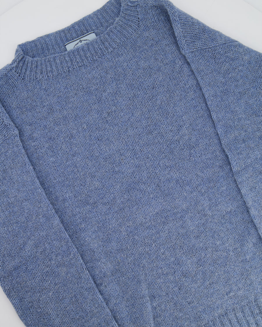 Prada Blue Knitted Long Sleeve Jumper Size IT 42 (UK 10) – Sellier