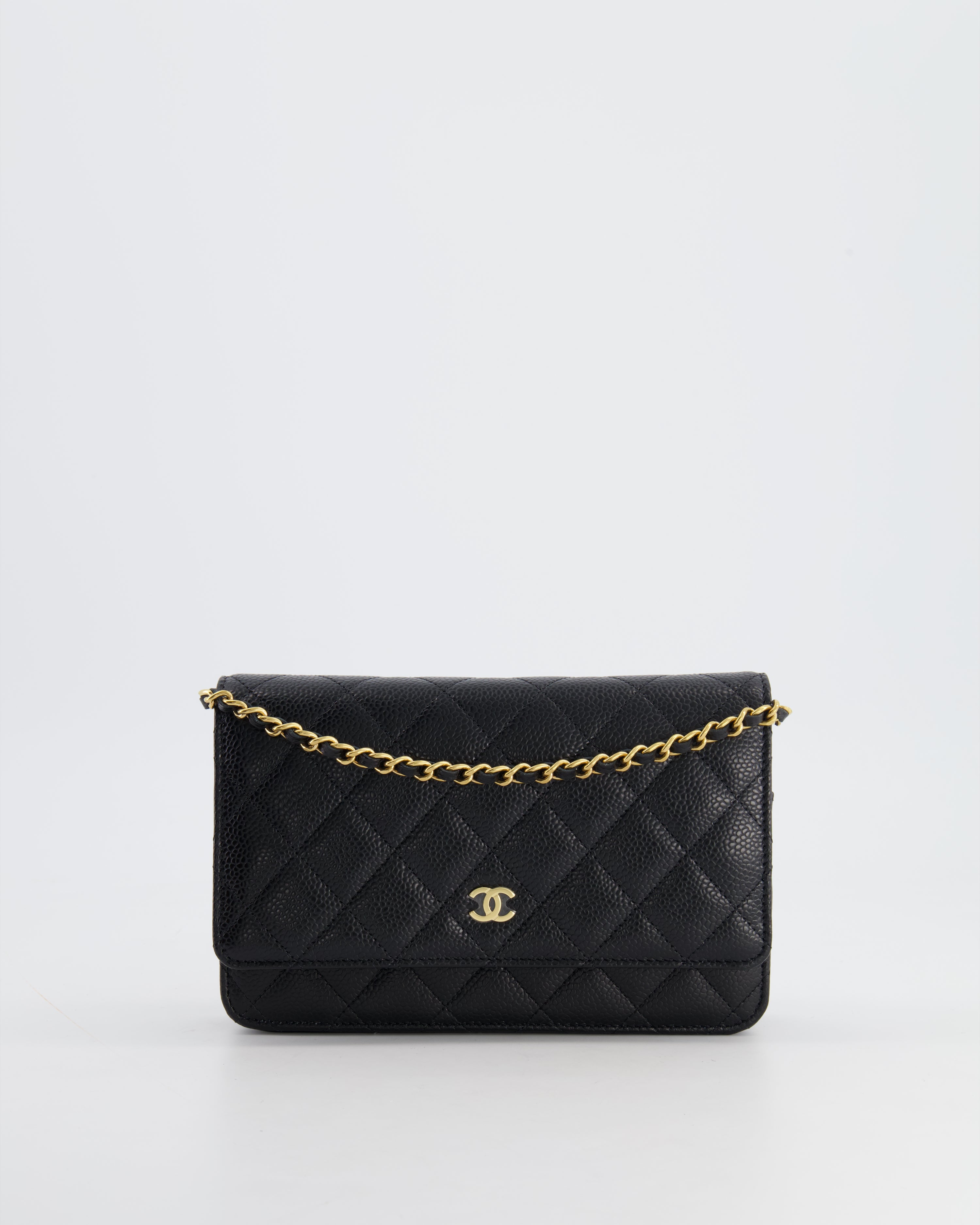HOT* Chanel Black Wallet on Chain in Caviar with Gold Hardware – Sellier