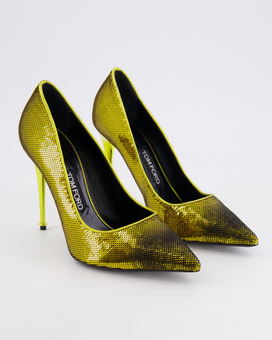 Tom Ford Gold Sequin High Heels Size EU 40 – Sellier