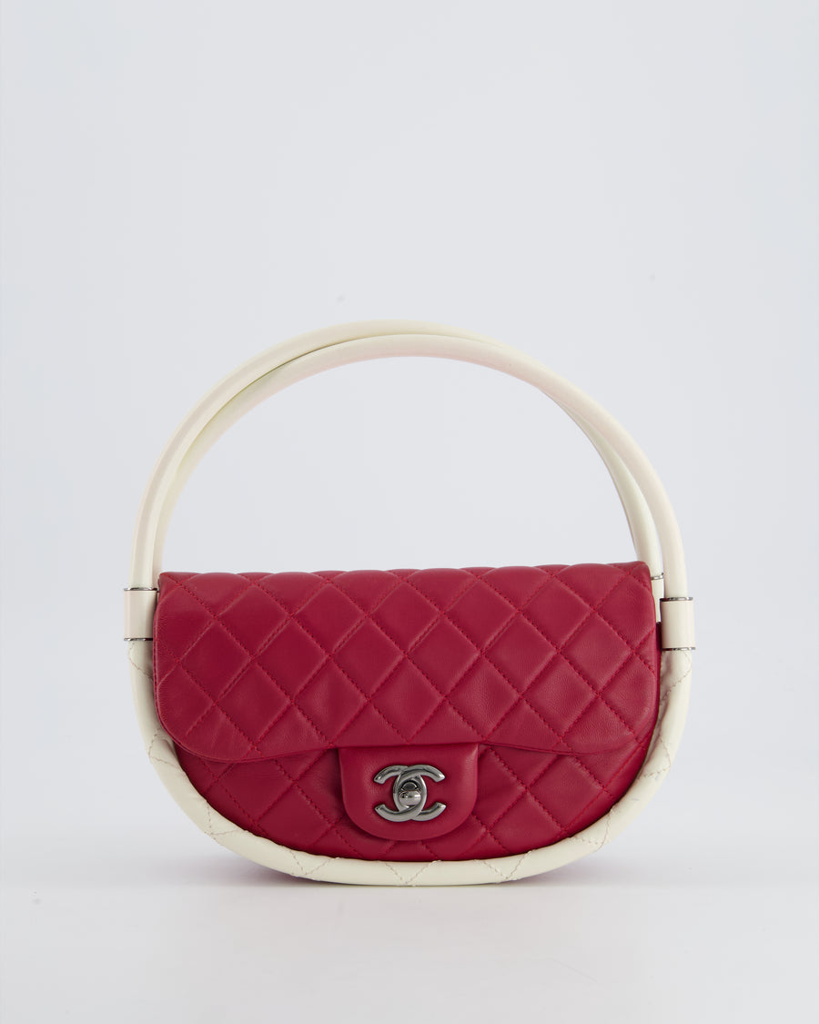COLLECTORS ITEM* Chanel Runway 2013 Hula Hoop Bag Red and White in La –  Sellier