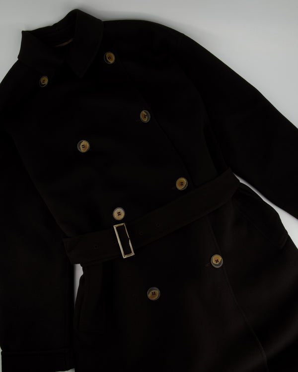 Beige Louis Vuitton Lambskin Leather Trench Coat FR38