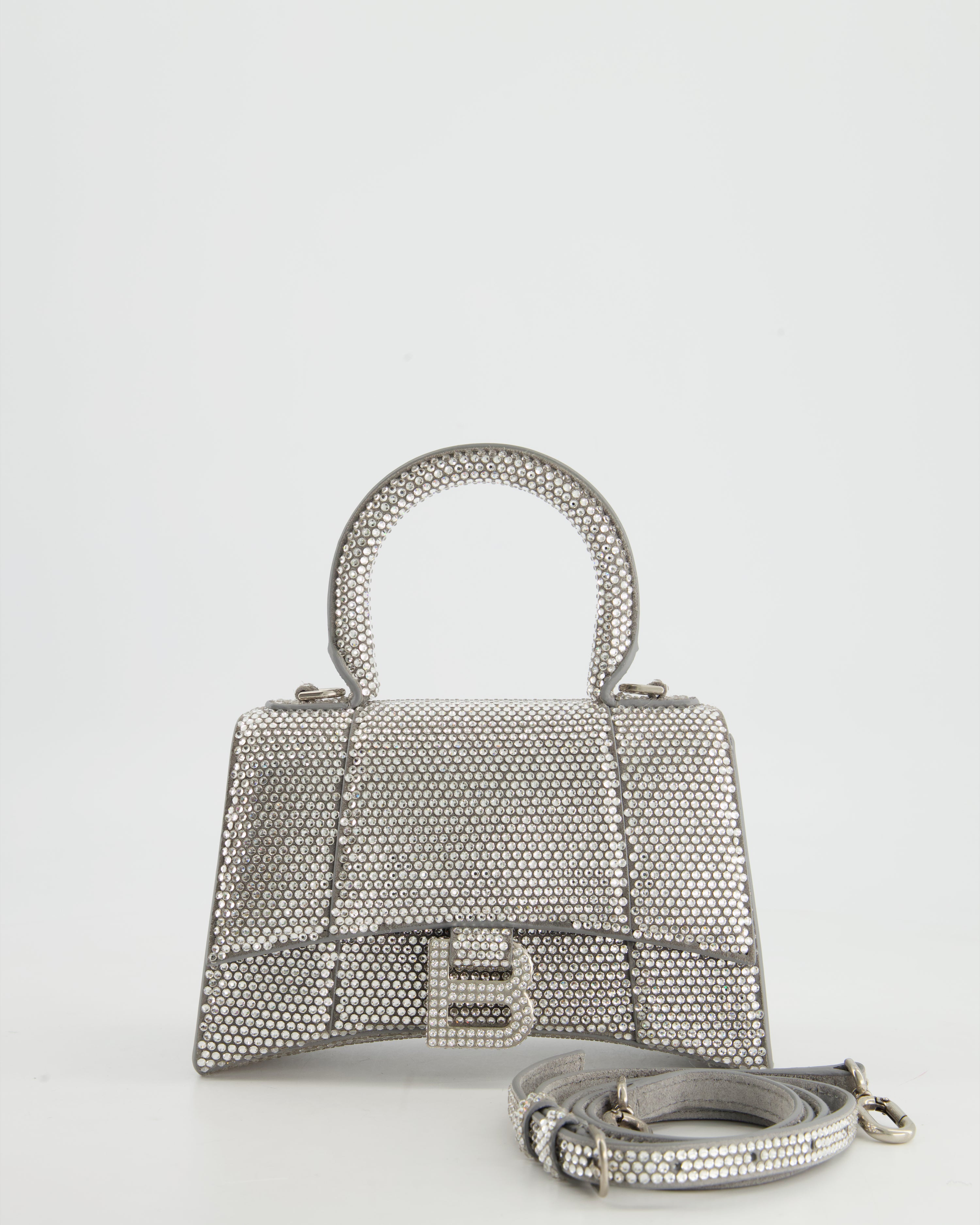 Balenciaga Hourglass XS CrocodileEmbossed TopHandle Bag  eBay