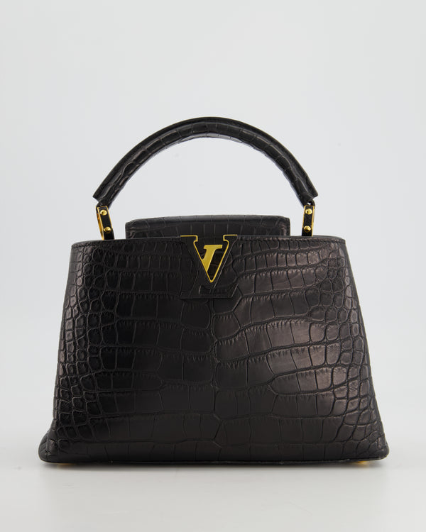 Louis Vuitton Capucines Mini Black Crocodilien Brillant Alligator