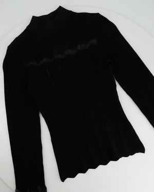 Tom Ford Black Scalloped Edge Knitted Top Size XS (UK 6) – Sellier