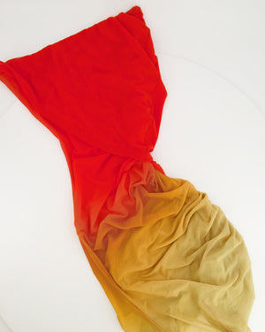 Mugler Orange Ombre Mini Dress Size FR 38 (UK 10) RRP £1,050