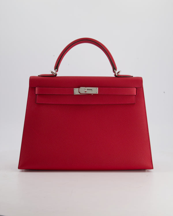 Replica Hermes Kelly 25cm Sellier Bag In Malachite Epsom Leather