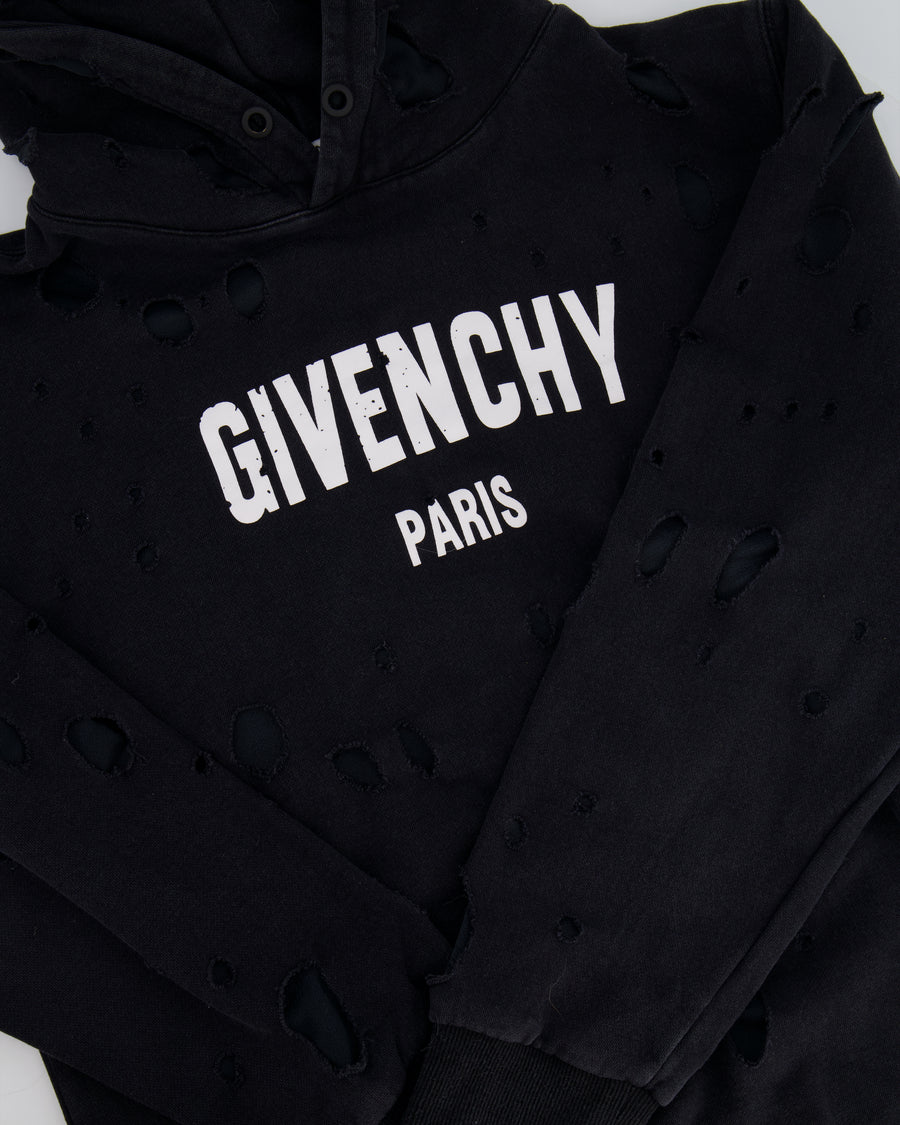 Givenchy Black Ripped Logo Printed Sweater Size XL (UK 14) RRP £850 –  Sellier
