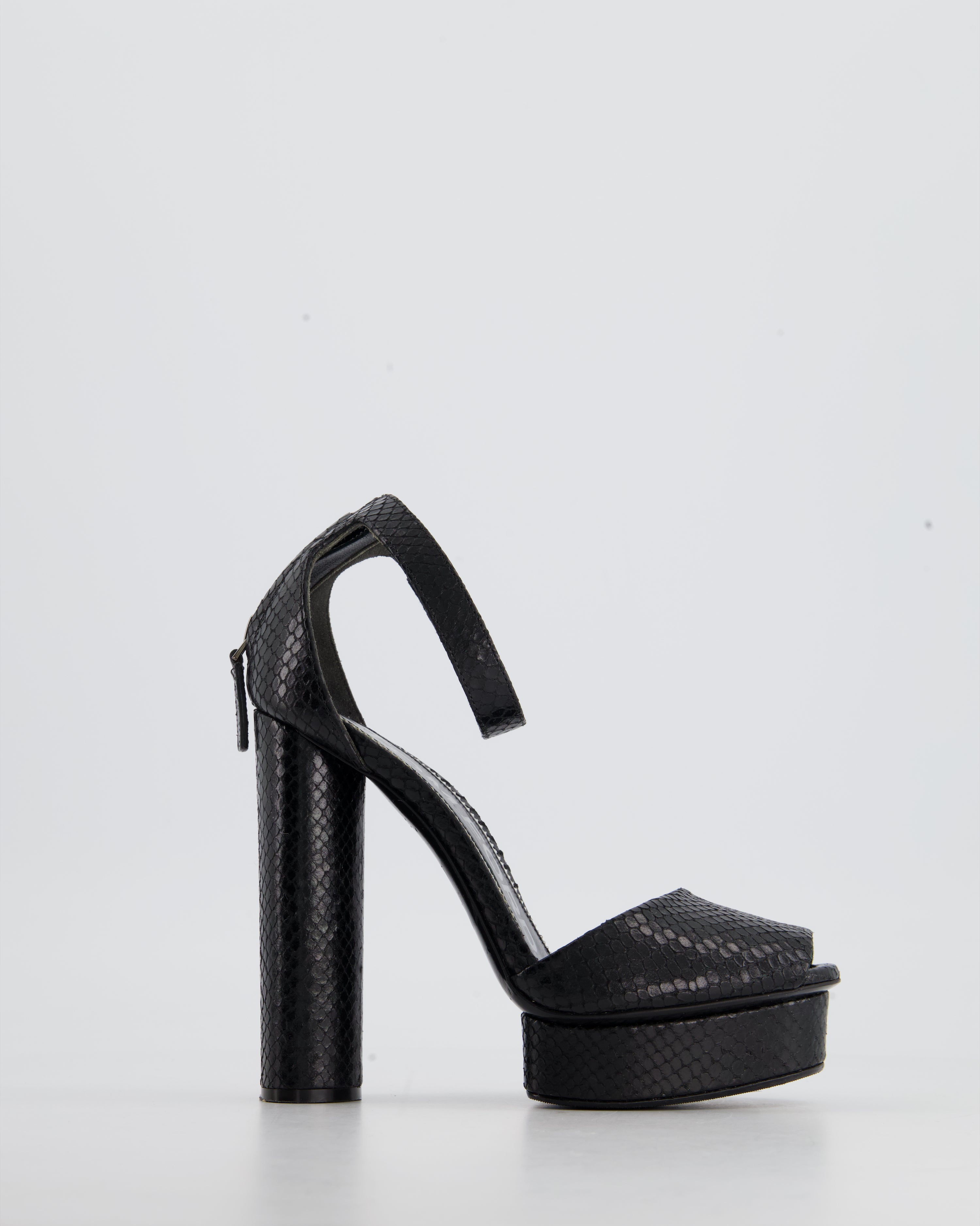 Image of Tom Ford Black Phyton Platform Heels Size  EU 36