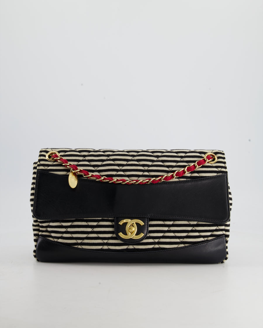 Chanel Coco Sailor Jumbo Single Flap Bag In Quilted Fabric and Lambski –  Sellier