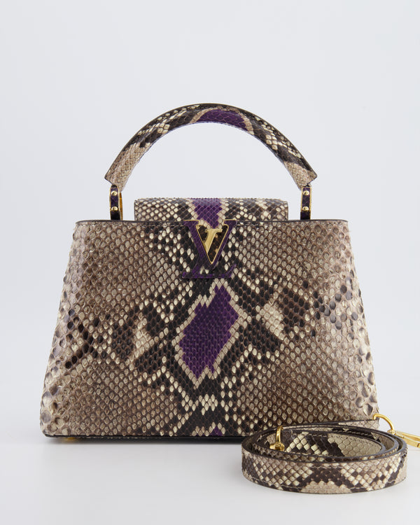 Louis Vuitton Capucines Bag Leather with Python Mini at 1stDibs  lv  capucines snakeskin, louis vuitton capucines yellow, lv capucines bb python  handle