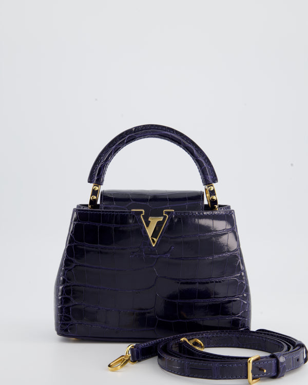 How stunning is this one of a kind Louis Vuitton Capucines BB All Blac
