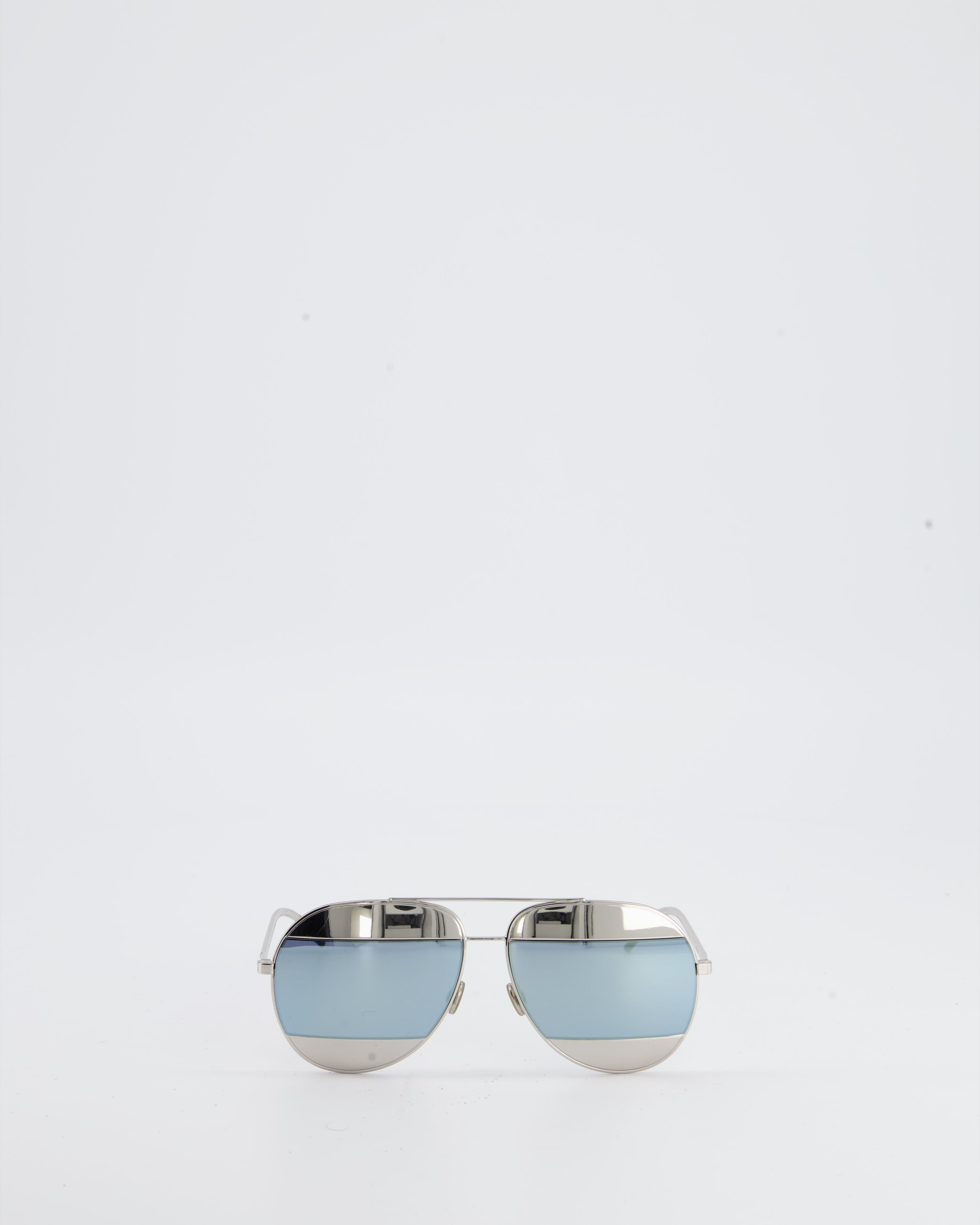 Christian Dior Split Metallic Silver Sunglasses  Sellier