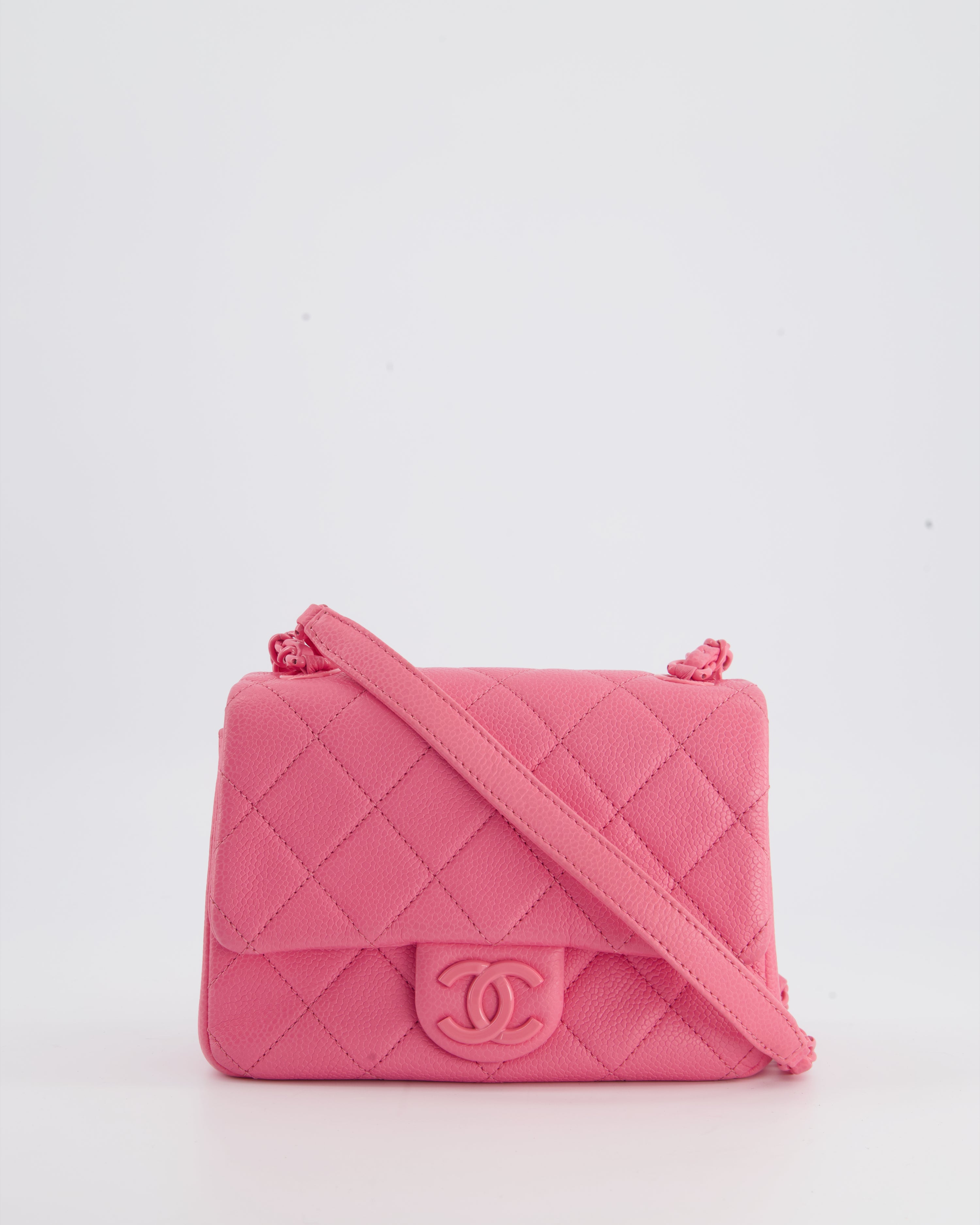 Chanel Hot Pink 255 Quilted Classic Chevre Leather Reissue 224 Flap Bag   Yoogis Closet