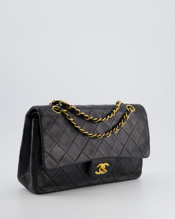 Chanel Small Hobo Bag, Black Lambskin Leather, Gold Hardware, Preowned in  Box MA001