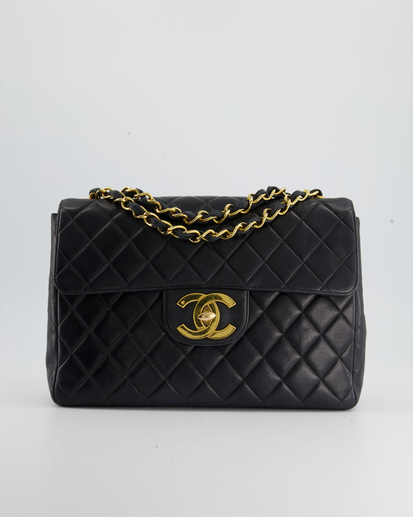 CHANEL Vintage Patent Leather 24k Gold CC Logo Camera Bag Black