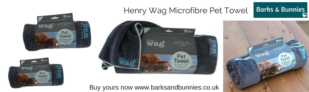 Henry Wag Microfibre Dog Towel, Super Absorbent Pet Towel | Barks & Bunnies
