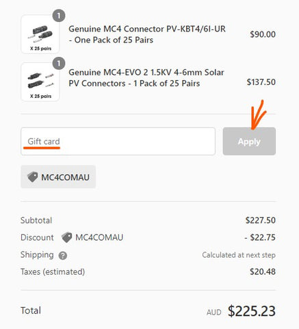 MC4 Connect Gift Card