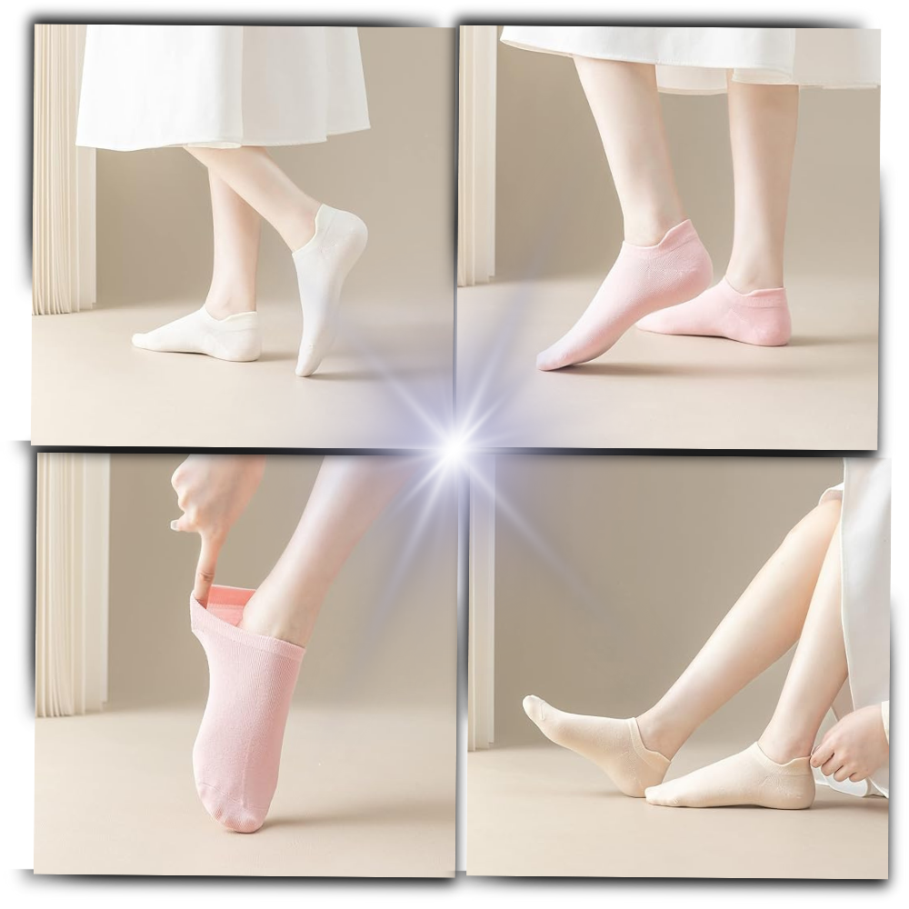 Breathable Cotton Soft Ankle Socks - Adaptive Fit - Ozerty