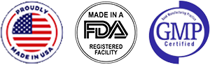 gmp certified, made in the usa, made in a fda regulated facility