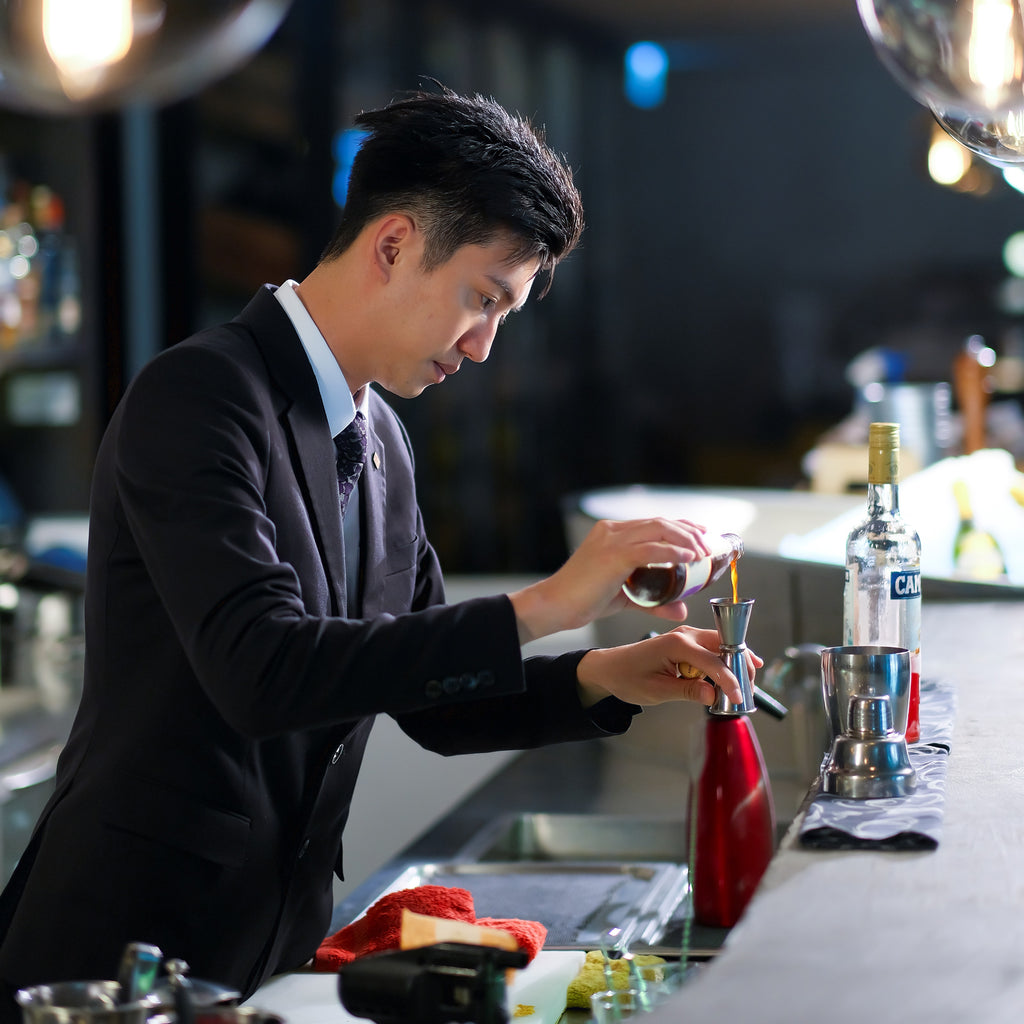 Leo creating a cocktail