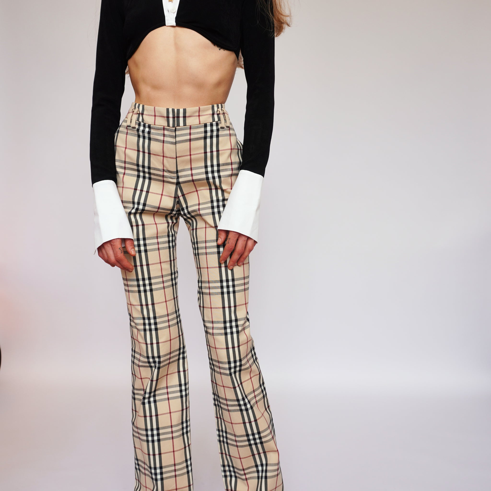 burberry nova check trousers