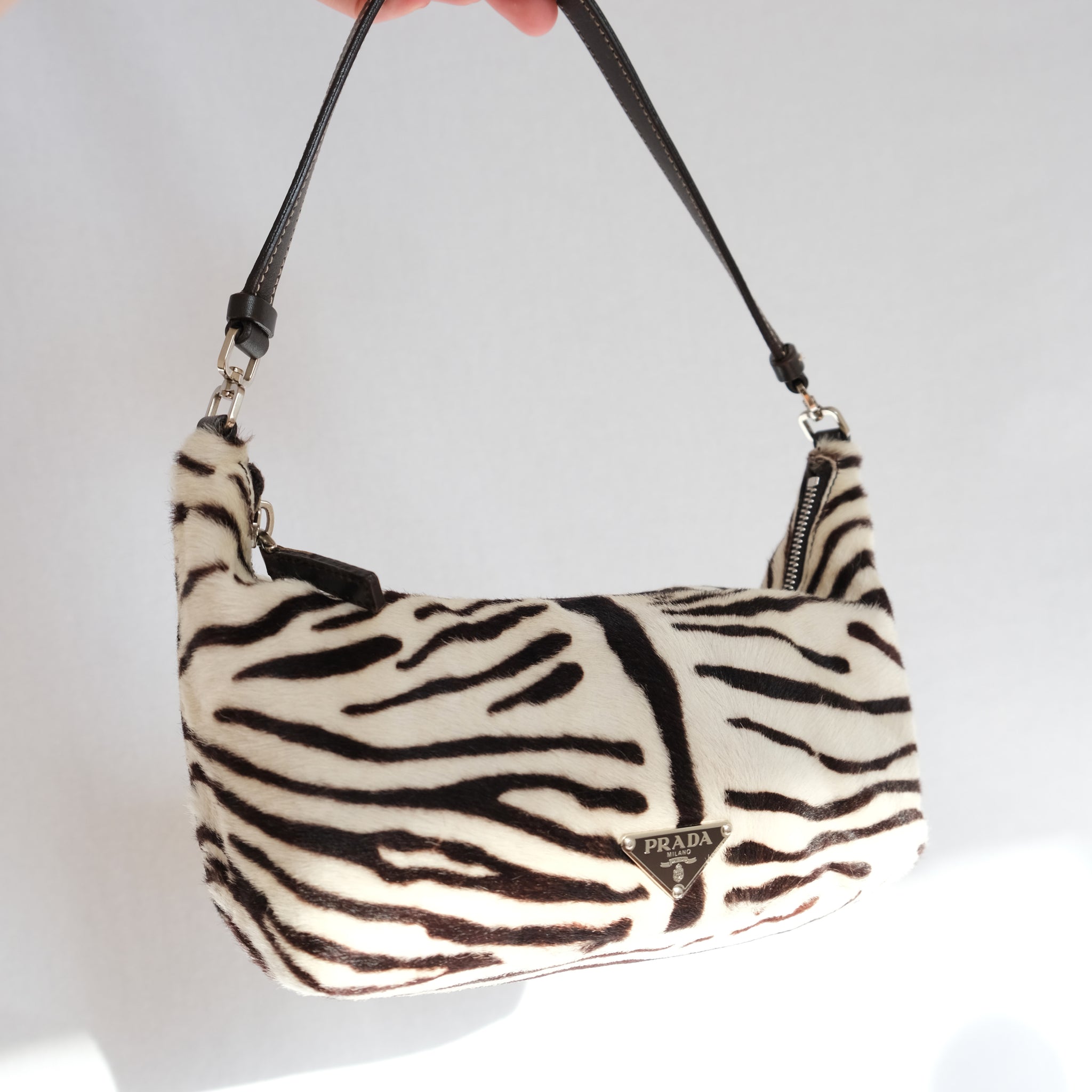 prada zebra print handbag