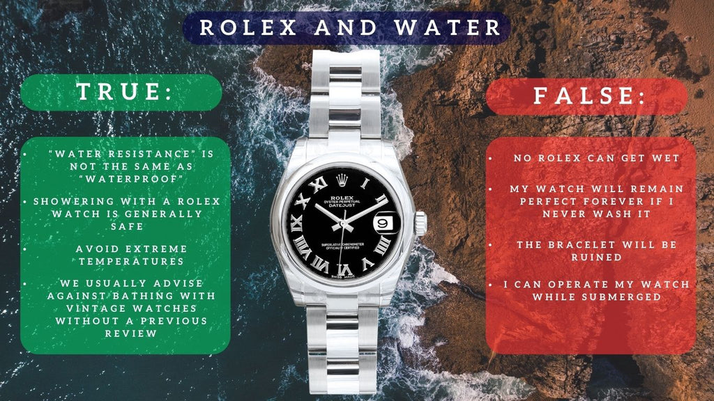 can rolex watches get wet shower