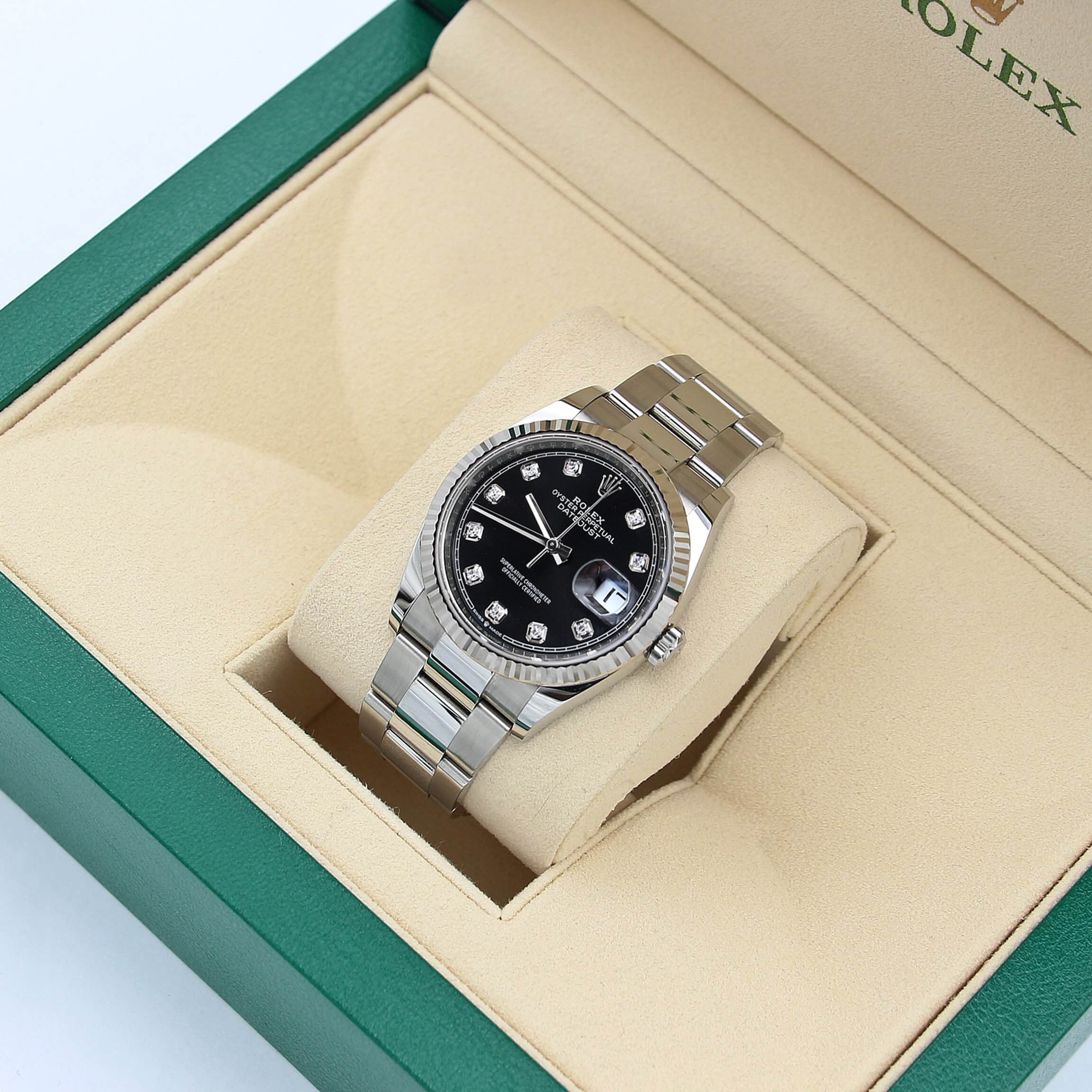 Buy Watch Rolex Datejust ref. 126234 Black Diamonds - Full Set – Debonar Watches Sp. z o.o