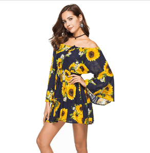 Sunflower Beach Party Boho Dress - Les Value