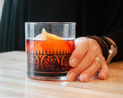 Negroni How to Make Craft Tutorial On the rocks glass Iron Gate The modern home bar