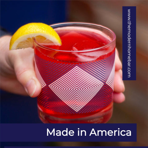 Our mid century modern glassware is 100% made in America.