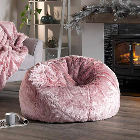 Sitzsack rosa Interior Trend 2020 Amazon Wohnung rosa kuschelig Fell Fake Fur