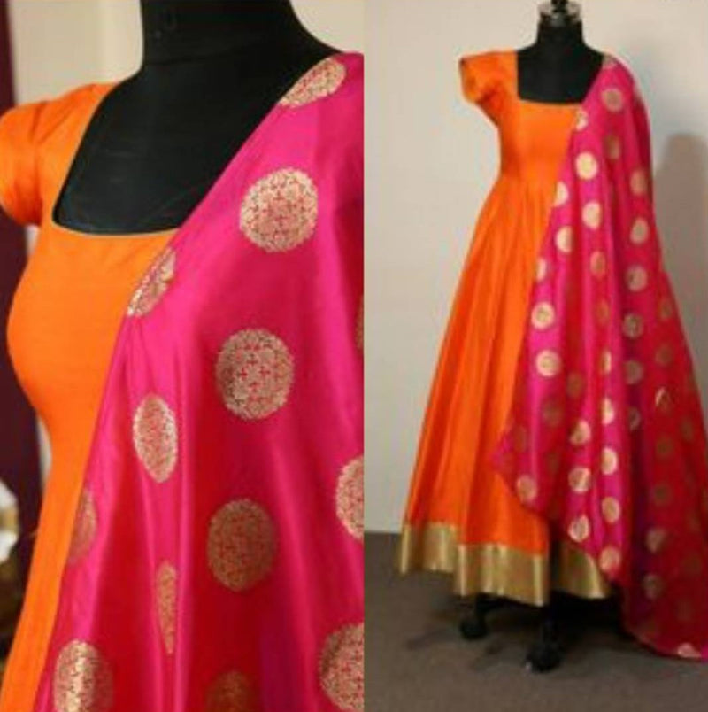 banarasi dupatta with gown