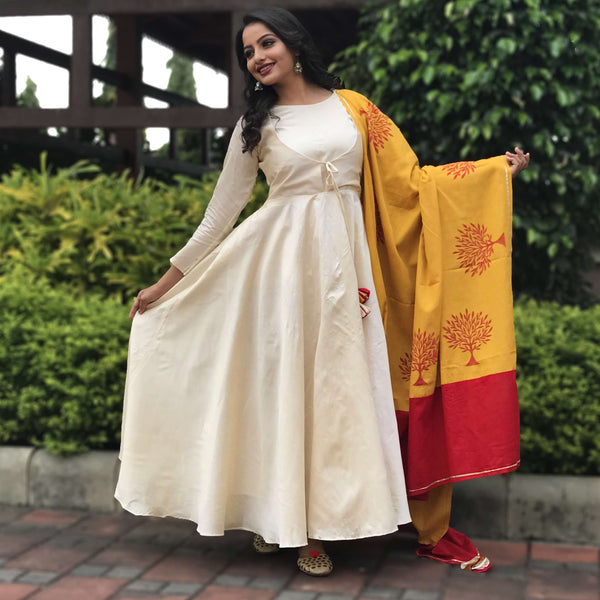 long gowns with dupatta