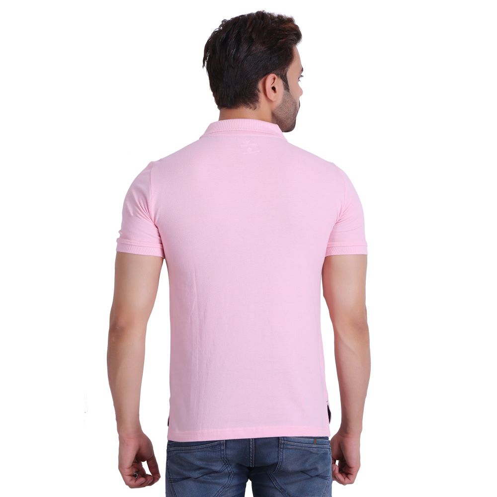 pink t shirt with collar