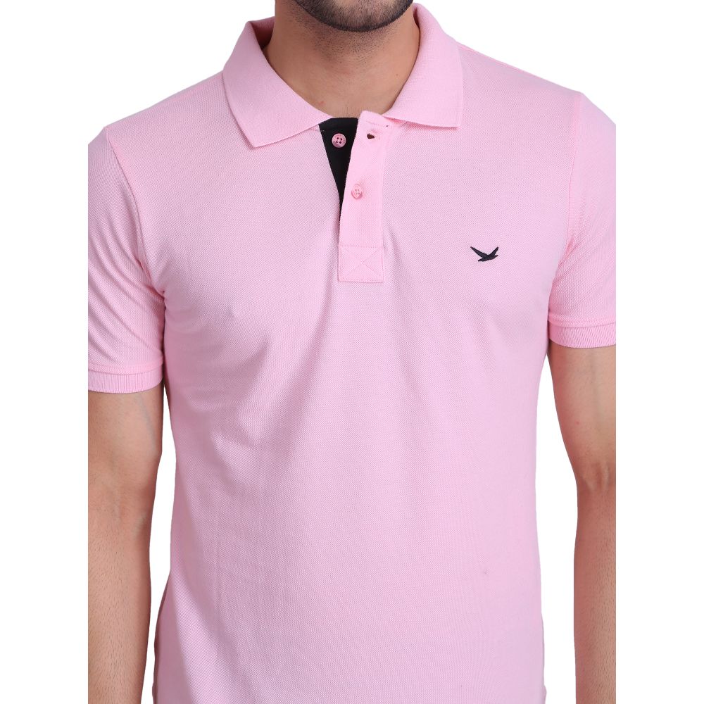 mens pink collared shirt