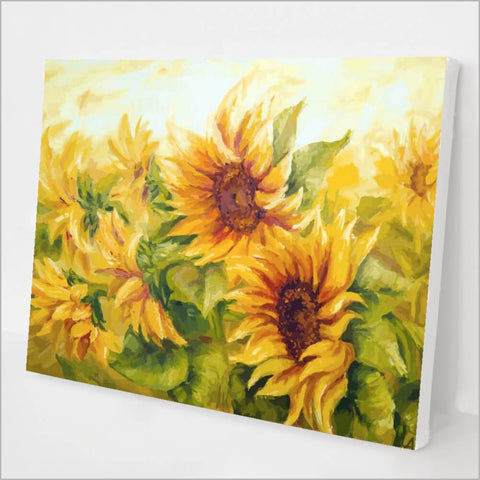 Sunny Sunflowers Paint by Number kit