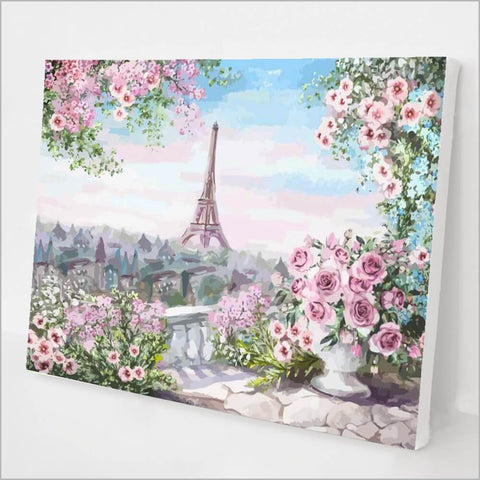 Roses in Paris Paint by Number Kit
