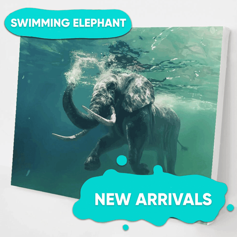 Swimming elephant