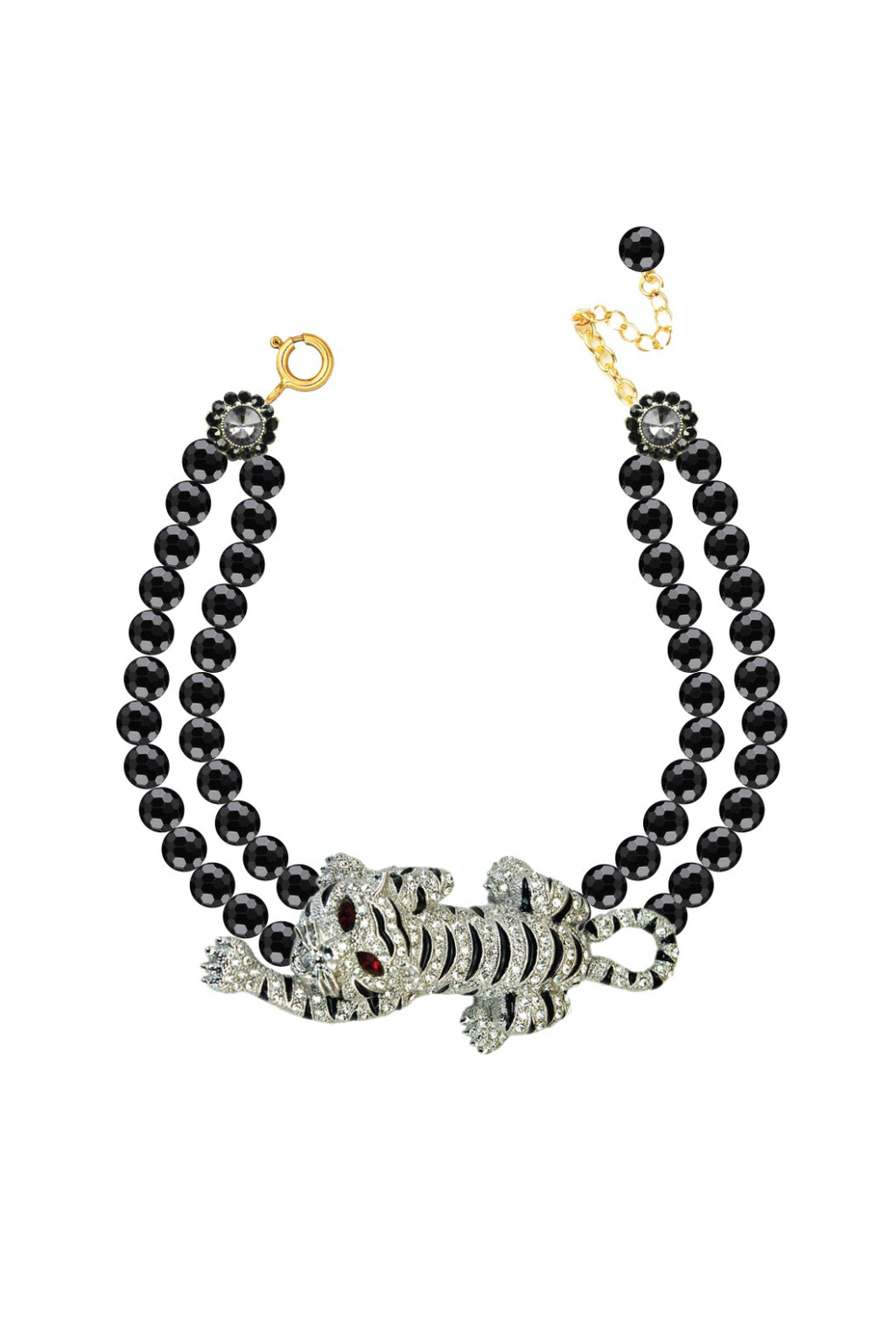 Women's Silver Alloy Glass Crystal Leopard Statement Necklace – Eye Candy  Los Angeles